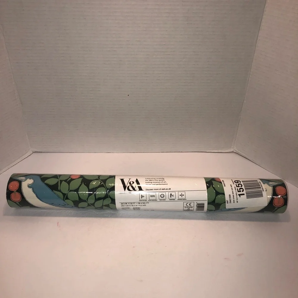 New Anthropologie x York Co. Butterfly Garden Foiled Wallpaper Wall Art Mural
